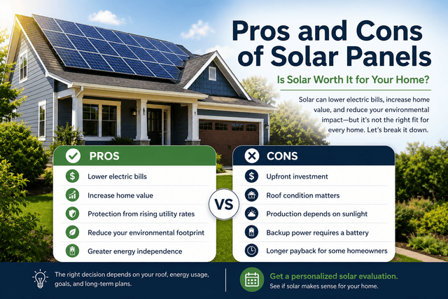 Pros and cons of solar panels for homeowners (2026)